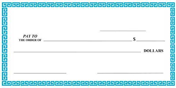 Large Blank Cheque Template