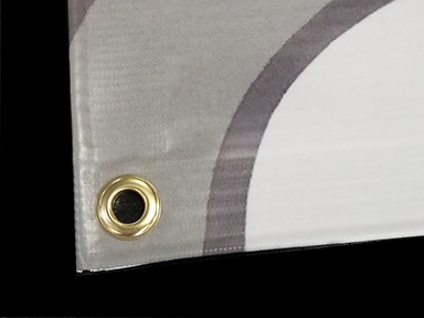 Banner, which is made on a heavier material. vinyl banner grommets