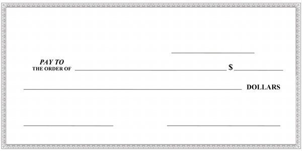 Large Blank Cheque Template