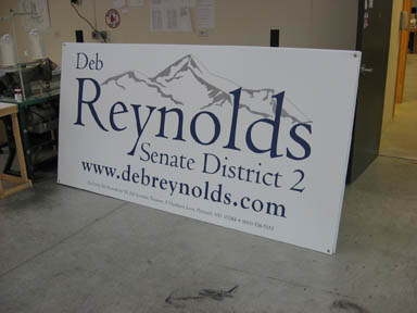 Political Campaign Sign on 1/2" Coroplast flatbed printing - Political Sign