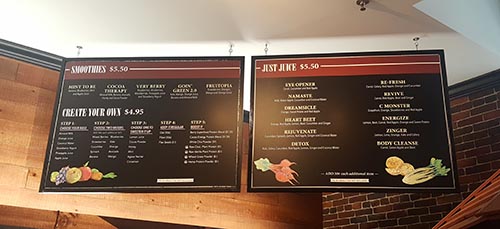 printing poster size menu boards in full color megaprint printers poster size