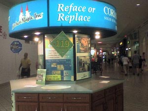 mall kiosk posters